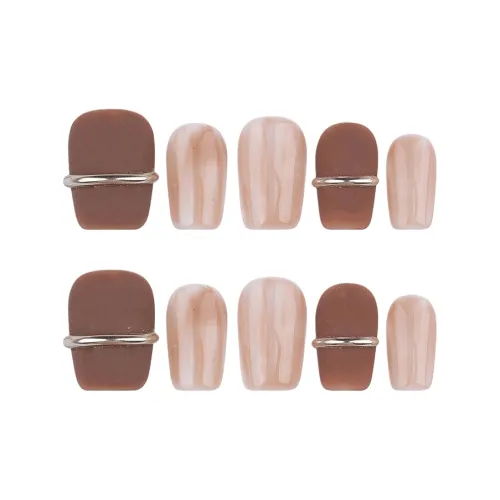 BDQC Минималистский стиль Матовый Премиум Элегантность Лак для ногтей 20mm False Nail Короткий LADDER Желтый Jump Цвет