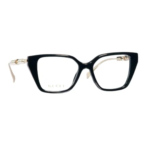 GUCCI Металлические ацетатные оправы для очков "Кошачий глаз" Унисекс Черный