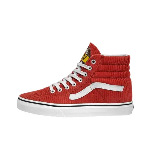 Vans Sk8 Hi Высокие Кроссовки для Скейтбординга Унисекс Красные