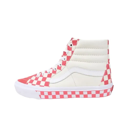 Vans Sk8 Hi Высокие Кроссовки для Скейтбординга Унисекс Белый Красный