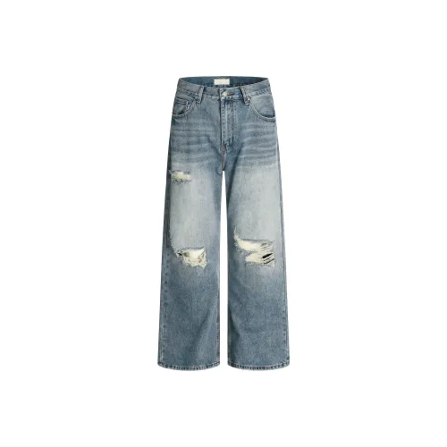 Captainbeer Washed Blue Women's Jeans Капитанбир Вымытые Синий Женские Джинсы