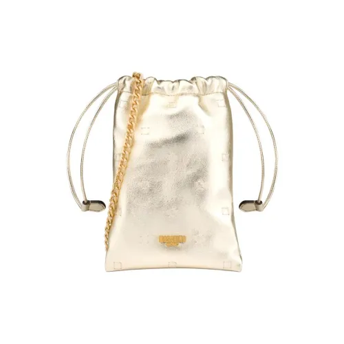 MOSCHINO Напп Кожа Чехол для телефона Сумка через плечо Мини Женский Золотой