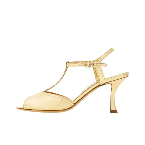 Ferragamo Узкий каблук Высокие каблуки 7 см Женские Золотые