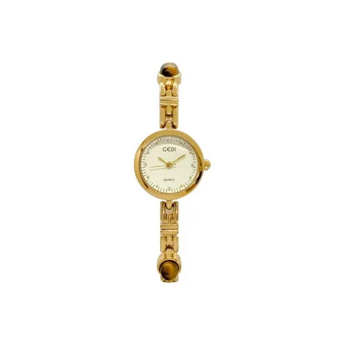 GEDI Кварцевый механизм сплав ремешок женские часы золотой циферблат