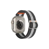 Серый Белый Полосы Узор/Observer Эластичный Нейлоновый Ремень