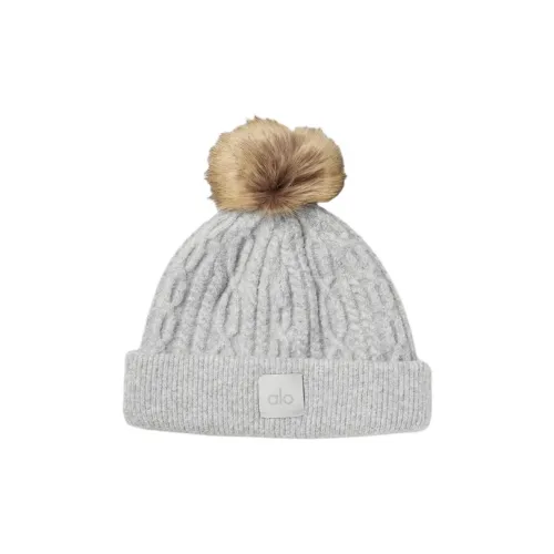 Alo Yoga Трикотажная ткань Шапки-бини Женские Серый