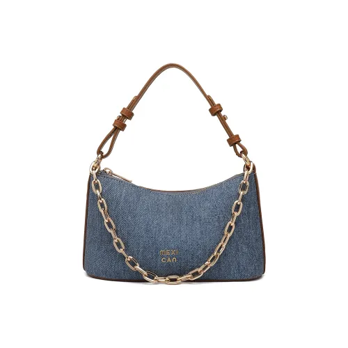 MEXICAN Полиуретан Кожа Через плечо Одно плечо Сумка Стандартная Женская Джинсовый синий Хаки