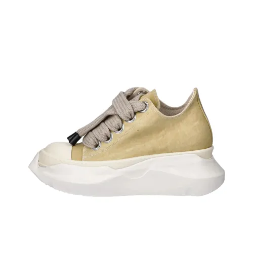 Rick Owens DRKSHDW Low-Top Canvas Shoes Light Yellow Women's
