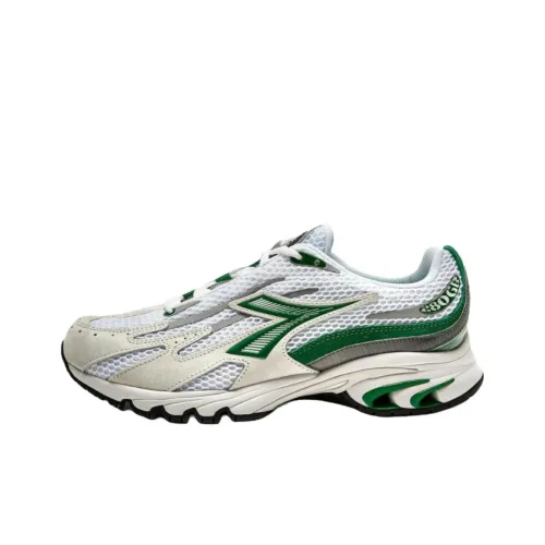 Diadora Heritage Casual Low Top Белый Зеленый Унисекс