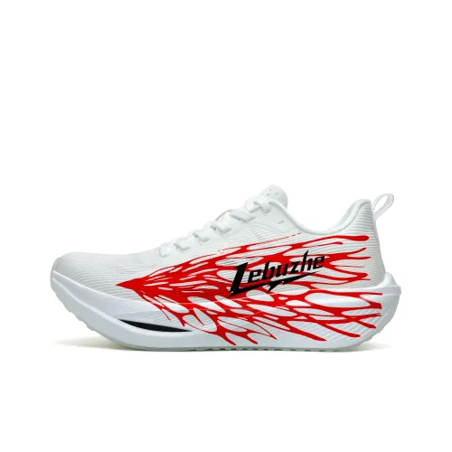 LEBUZHE Беговые кроссовки Low Top Белый Красный Унисекс