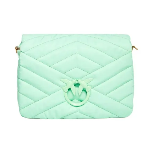 PINKO PuffClick Collection Переработанный нейлон Сумка через плечо Унисекс Неоново-зеленый