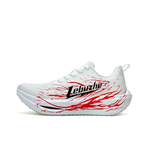 LEBUZHE Беговые кроссовки Low Top Белый Красный Унисекс