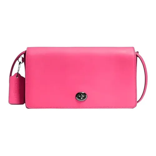 COACH Dinky Гладкая отделка кожа хромированная дубленая кожа сумка через плечо женский Георгин цвет и темно-красный