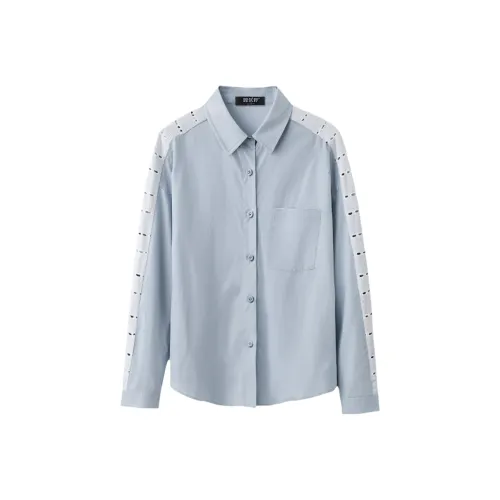 LUYOUYE Синие Женские Рубашки