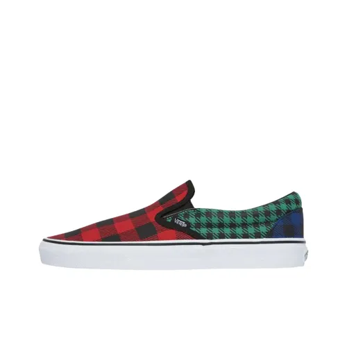 Vans CLASSIC Slip-On Скейтборд Кроссовки Мужские Красный Зеленый