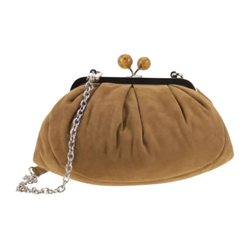 WEEKEND MaxMara Замшевый Коза Одно Плечо Клатч Маленький Женский Коричневый