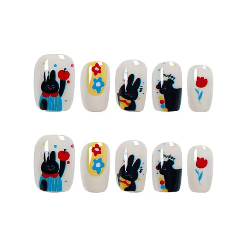 BDQC Креативный Ручной Рисунок Мультяшный Черный Ускоритель Elegance Brightening 15 мм Фальшивая Погоня Короткий ЛАДЬЯ