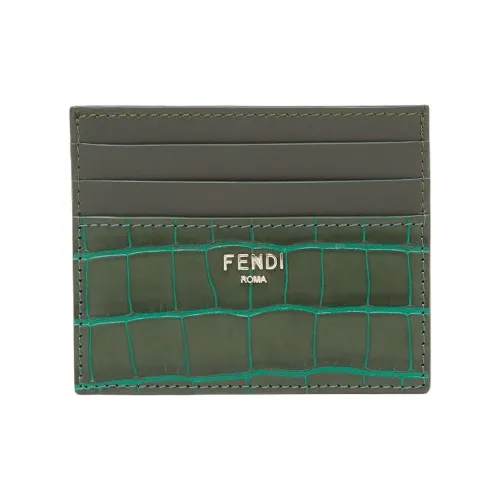 FENDI Крокодиловый узор Держатель для карт Держатель для карт Стандартный Женский Зеленый