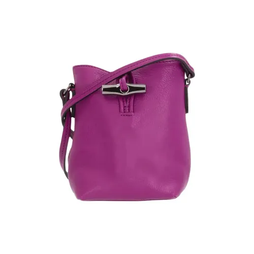 LONGCHAMP Roseau Сумка через плечо из кожи женская фиолетовая