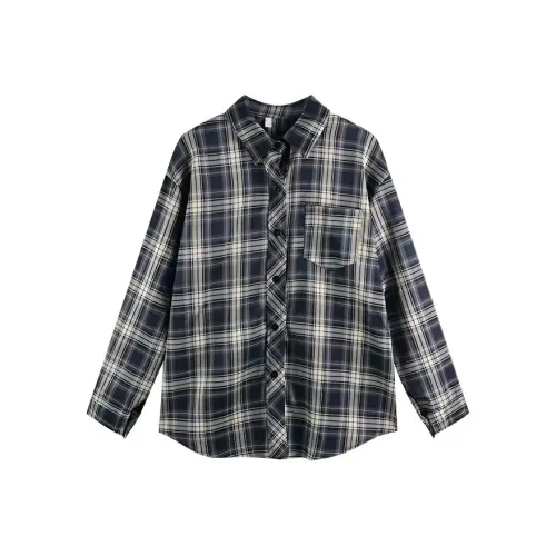 HUINIAN Темно-синие женские рубашки