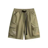 [Универсальный для похудения] Хаки (B Будь скромным) Брюки Передняя часть Этикетка на низах)