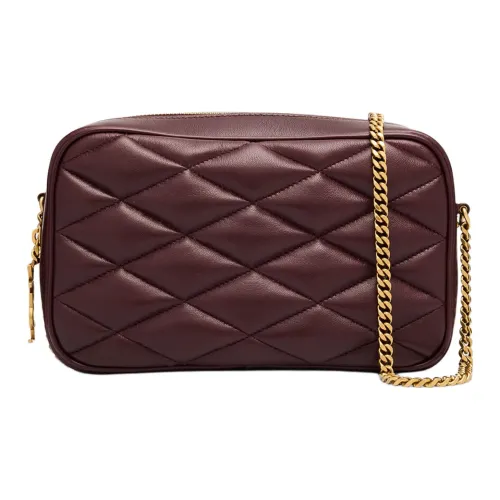 SAINT LAURENT Овечья шкура Camera Сумка Сумка через плечо Мини Женская Каберне Совиньон Красный