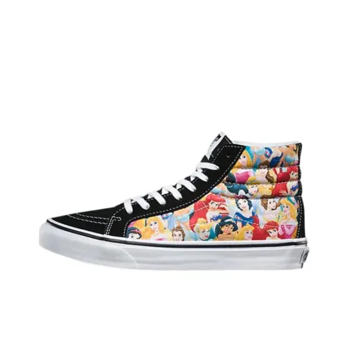 Disney x Vans Sk8 HI Высокие Кроссовки для скейтбординга Унисекс Черный Белый