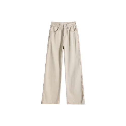 FAWENXIANGZI Хаки Брюки Женские Джинсы