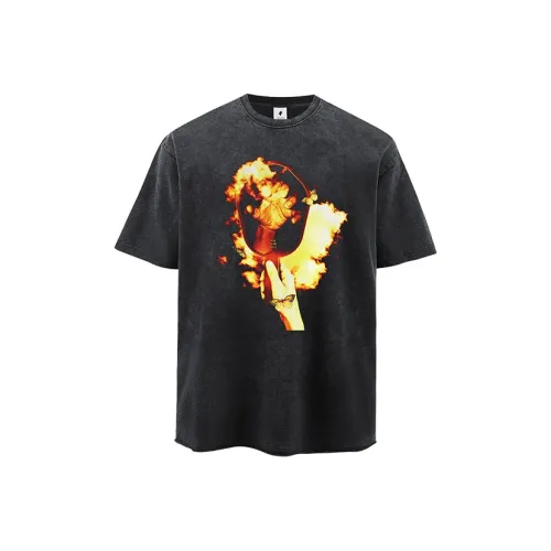 FOR FEAR THAT Промытый черный Унисекс T-рубашки