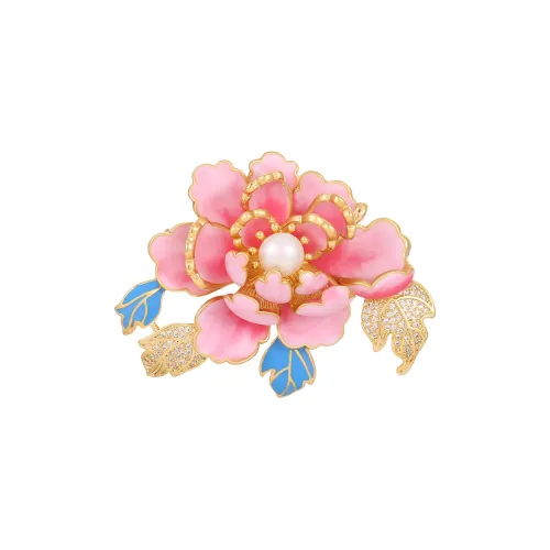 Фиолетовый медный сплав броши женские