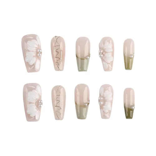 BDQC Spring Осветляющий Premium Fashion Soft Elegance 25mm False Nail Medium LADDER Pink Solid Color Instagram Style