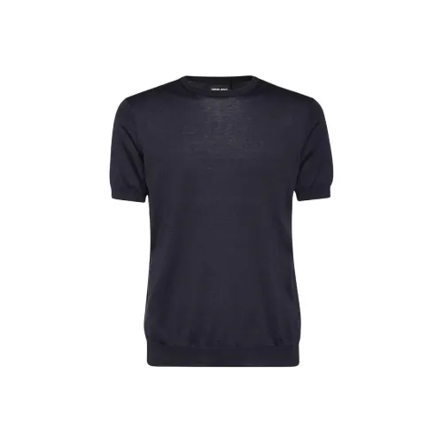 GIORGIO ARMANI Синие Мужские Свитера