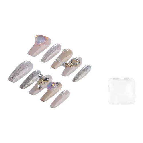 BDQC Мягкий Минималистский стиль Премиум Ледяной Прозрачный Сердце False Nail Средний LADDER Light Jump Цвет Стиль Instagram