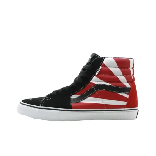 Vans SK8 HI Высокие Кроссовки для Скейтбординга Унисекс Красные Черные