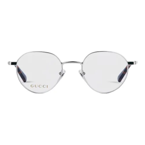 GUCCI Металл Круглые Оправы для очков Унисекс Серебряный