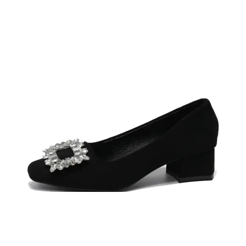 Medd Грубый каблук Высокие каблуки Женские Черный