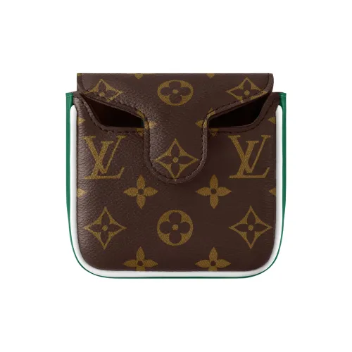 LOUIS VUITTON Защитный чехол из кожи унисекс коричневый