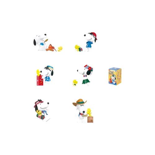 Miniso Snoopy Travel Companion Collection Фигурка Слепые коробки Один Mystery Коробка Целая коробка 6 шт