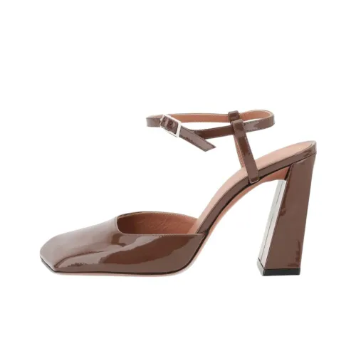 AMINA MUADDI CAMELIA Квадратный каблук Высокие каблуки 6 см Женские Коричневый