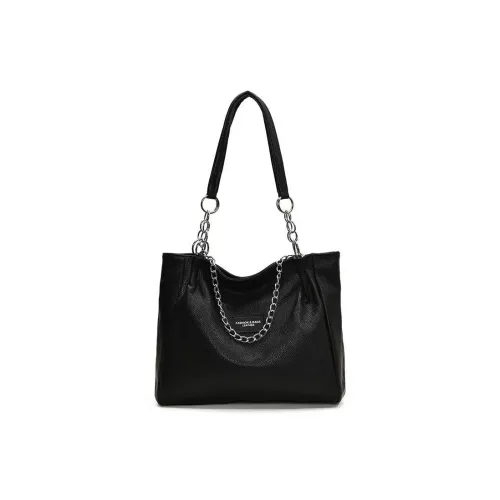 RKM ПУ (полиуретан) Сумка-тоут сумка через плечо обычная женская черная