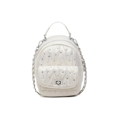 NOMK ПУ (полиуретан) Ручная сумка Сумка через плечо Рюкзак Обычный Женский Экрю Черный Серебряный Розовый