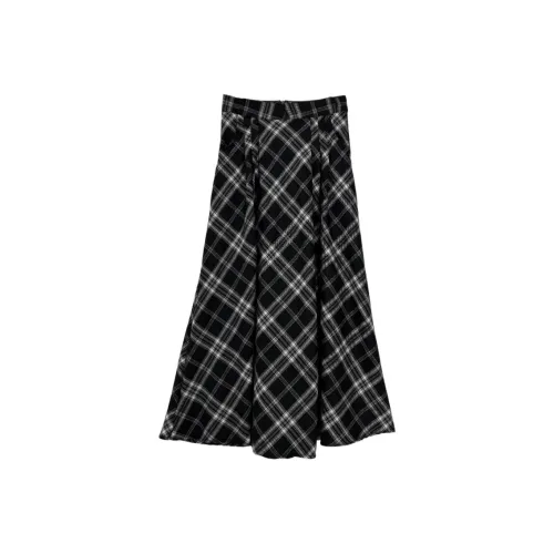 MITX Клетчатая юбка, женская, повседневная, длинные юбки