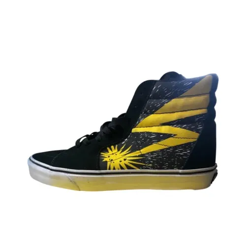 Bad Brains x Vans Sk8 Hi Высокие Кроссовки для Скейтбординга Унисекс Черный Желтый