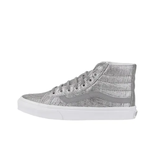 Vans Sk8 Hi Высокие Кроссовки для Скейтбординга Унисекс Серебряные