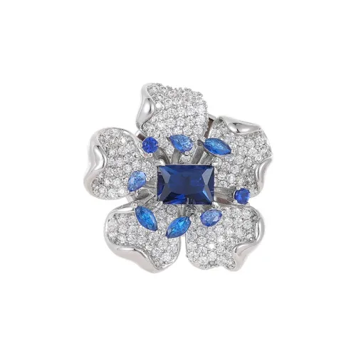 Фиолетовый медный сплав броши женские