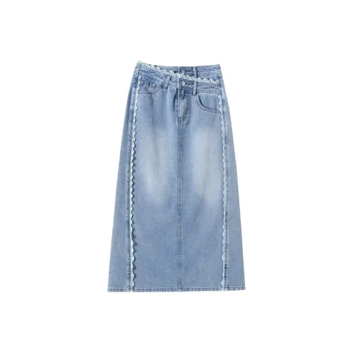 QIAOMONVHAI Деним Длинный Юбка Женские