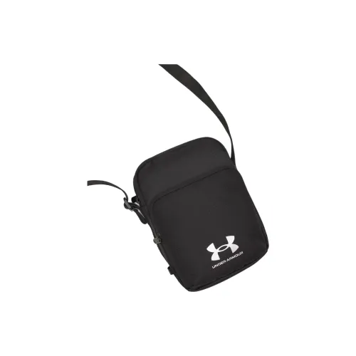 Under Armour Essential Полиэстер Кросс-боди Сумка Унисекс Черный Металлический Серебристый
