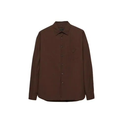 PRADA Мужские рубашки из эбенового дерева