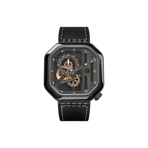 AGELOCER Гонки Автоматический Механический Механизм Резиновый Ремешок Часы Мужские Часы С Черепным Циферблатом