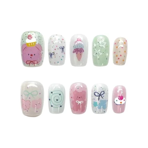 BDQC Милый Мягкий Модный Элегантный Candy Color Дофаминовая одежда Осветляющий Короткий Ногтей 20 мм